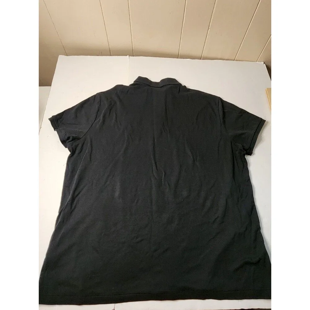 Polo Ralph Lauren Polo Shirt Mens XXL Black Custom Slim Fit Soft Flesh Pony